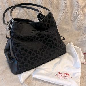 COACH black satchel shoulder bag